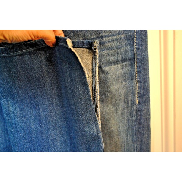 MOTHER Denim The Rascal Slit Jeans Sz 27 Wicked Games Medium Wash - Picture 4 of 9